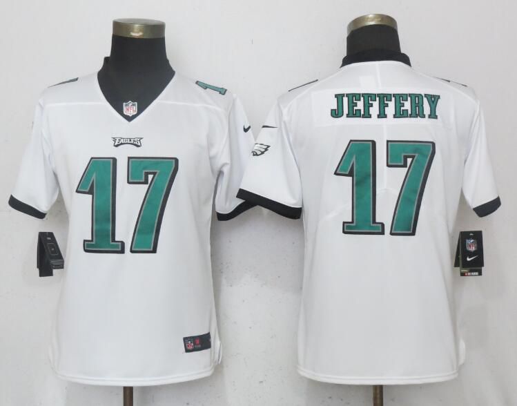 Women Philadelphia Eagles #17 Jeffery White Vapor Untouchable Playe Nike NFL Jerseys->customized ncaa jersey->Custom Jersey